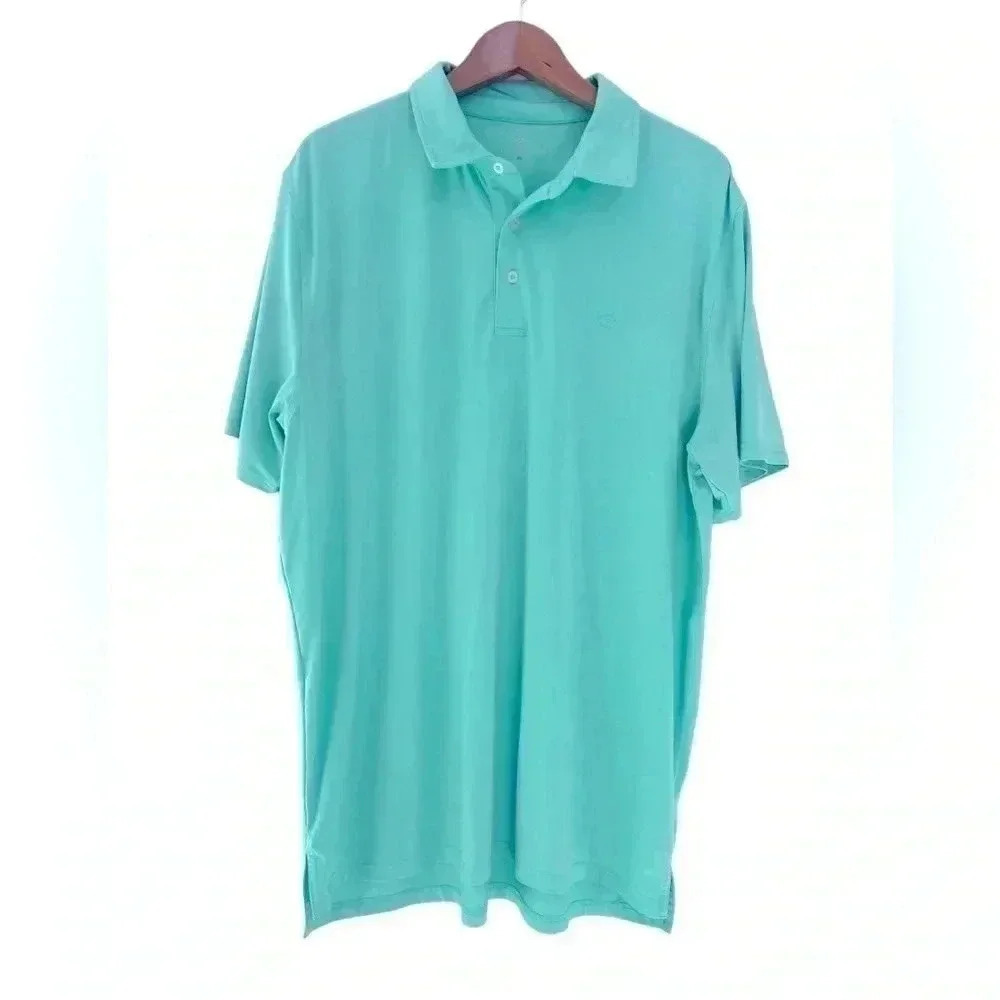 Southern Tide Club Men's Golf Polo Shirt Size XL Green Short Sleeves